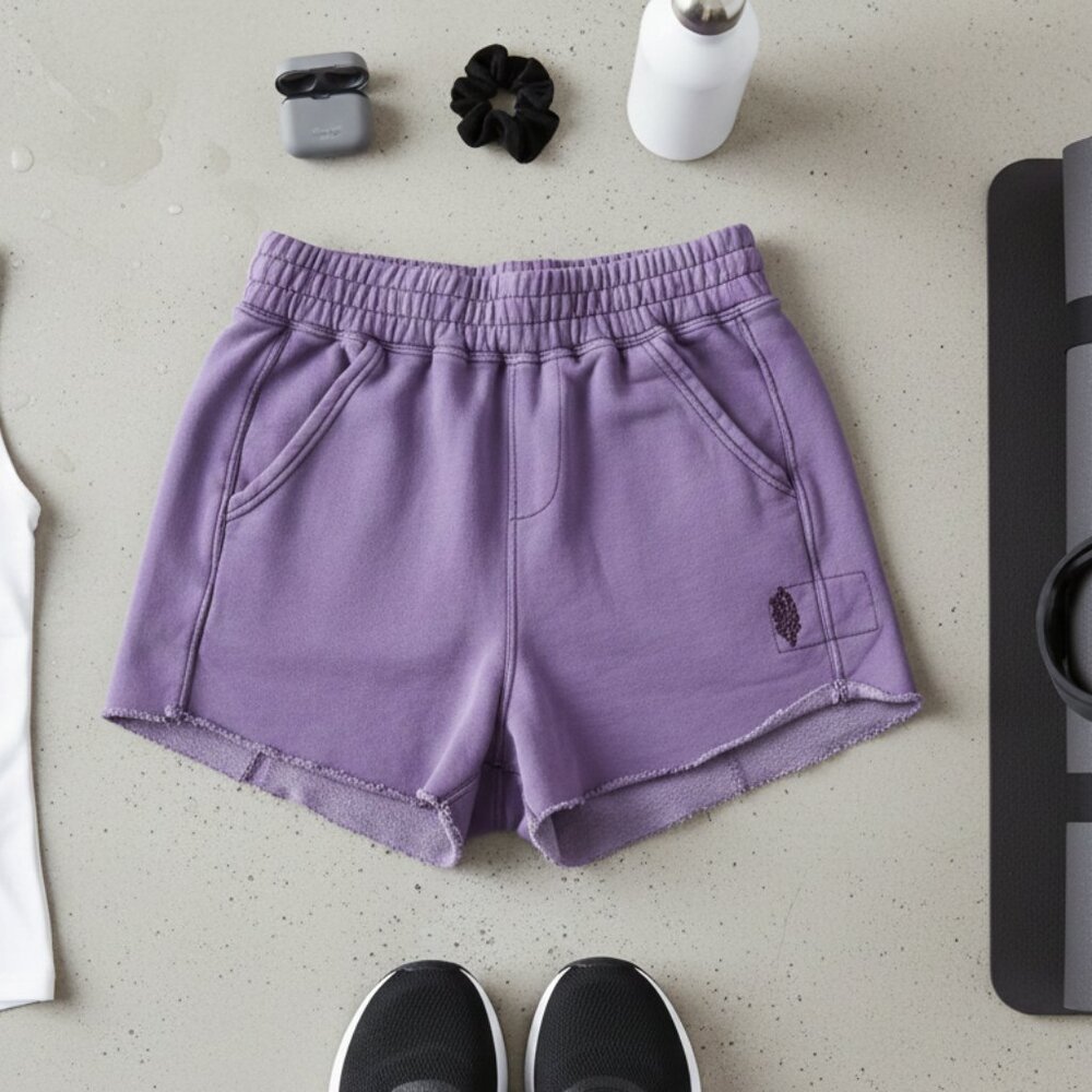 Free People Movement Purple All Star Pull-On Shorts